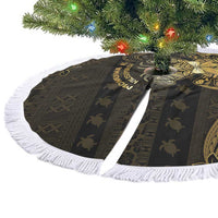 Niue Christmas Tree Skirt Niuean Crab Xmas Tribal Waves - Polynesian Pride