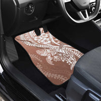 Hawaii Puakenikeni And Maile Lei Car Mats Brown Polynesian Shark Tattoo DT05