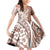 Hawaii Puakenikeni And Maile Lei Family Matching Off Shoulder Short Dress and Hawaiian Shirt Brown Polynesian Shark Tattoo DT05