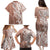 Hawaii Puakenikeni And Maile Lei Family Matching Puletasi and Hawaiian Shirt Brown Polynesian Shark Tattoo DT05
