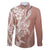 Hawaii Puakenikeni And Maile Lei Family Matching Puletasi and Hawaiian Shirt Brown Polynesian Shark Tattoo DT05