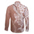 Hawaii Puakenikeni And Maile Lei Family Matching Puletasi and Hawaiian Shirt Brown Polynesian Shark Tattoo DT05