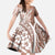 Hawaii Puakenikeni And Maile Lei Family Matching Summer Maxi Dress and Hawaiian Shirt Brown Polynesian Shark Tattoo DT05