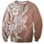 Hawaii Puakenikeni And Maile Lei Sweatshirt Brown Polynesian Shark Tattoo DT05