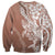 Hawaii Puakenikeni And Maile Lei Sweatshirt Brown Polynesian Shark Tattoo DT05