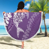Hawaii Puakenikeni And Maile Lei Beach Blanket Violet Polynesian Shark Tattoo DT05