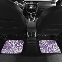 Hawaii Puakenikeni And Maile Lei Car Mats Violet Polynesian Shark Tattoo DT05