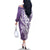 Hawaii Puakenikeni And Maile Lei Family Matching Off The Shoulder Long Sleeve Dress and Hawaiian Shirt Violet Polynesian Shark Tattoo DT05