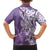 Hawaii Puakenikeni And Maile Lei Family Matching Summer Maxi Dress and Hawaiian Shirt Violet Polynesian Shark Tattoo DT05