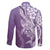 Hawaii Puakenikeni And Maile Lei Family Matching Summer Maxi Dress and Hawaiian Shirt Violet Polynesian Shark Tattoo DT05