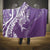 Hawaii Puakenikeni And Maile Lei Hooded Blanket Violet Polynesian Shark Tattoo DT05