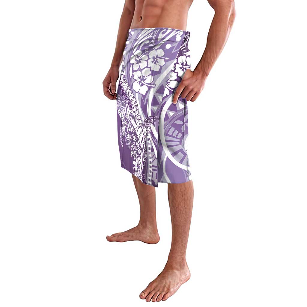 Hawaii Puakenikeni And Maile Lei Lavalava Violet Polynesian Shark Tattoo DT05