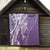 Hawaii Puakenikeni And Maile Lei Quilt Violet Polynesian Shark Tattoo DT05