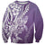 Hawaii Puakenikeni And Maile Lei Sweatshirt Violet Polynesian Shark Tattoo DT05