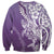 Hawaii Puakenikeni And Maile Lei Sweatshirt Violet Polynesian Shark Tattoo DT05