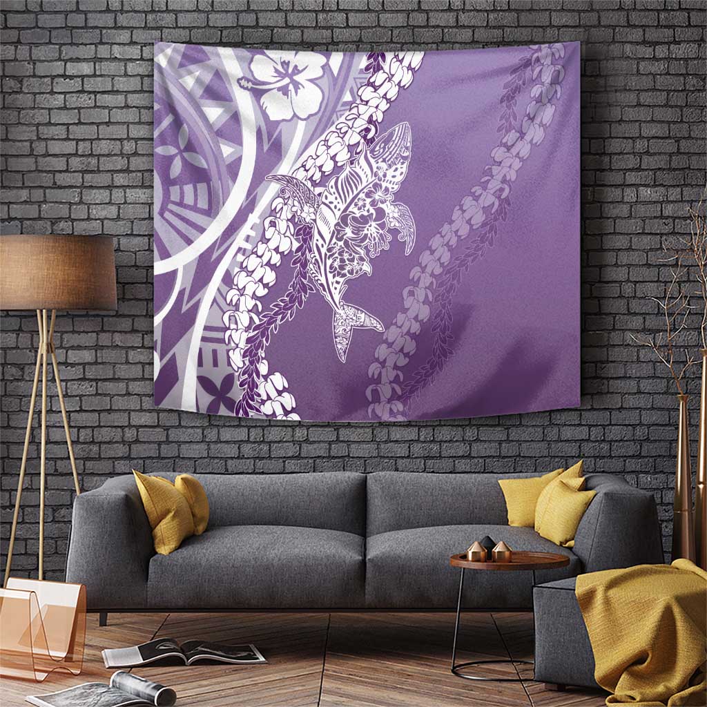 Hawaii Puakenikeni And Maile Lei Tapestry Violet Polynesian Shark Tattoo DT05 Violet - Polynesian Pride
