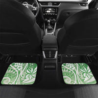 Hawaii Puakenikeni And Maile Lei Car Mats Green Polynesian Shark Tattoo DT05