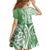 Hawaii Puakenikeni And Maile Lei Family Matching Off Shoulder Short Dress and Hawaiian Shirt Green Polynesian Shark Tattoo DT05