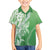 Hawaii Puakenikeni And Maile Lei Family Matching Off Shoulder Short Dress and Hawaiian Shirt Green Polynesian Shark Tattoo DT05