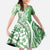 Hawaii Puakenikeni And Maile Lei Family Matching Summer Maxi Dress and Hawaiian Shirt Green Polynesian Shark Tattoo DT05
