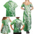 Hawaii Puakenikeni And Maile Lei Family Matching Summer Maxi Dress and Hawaiian Shirt Green Polynesian Shark Tattoo DT05