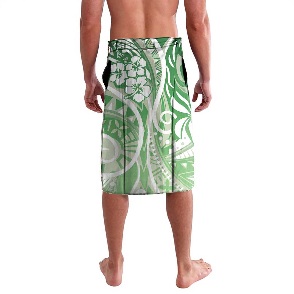 Hawaii Puakenikeni And Maile Lei Lavalava Green Polynesian Shark Tattoo DT05