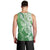 Hawaii Puakenikeni And Maile Lei Men Tank Top Green Polynesian Shark Tattoo DT05