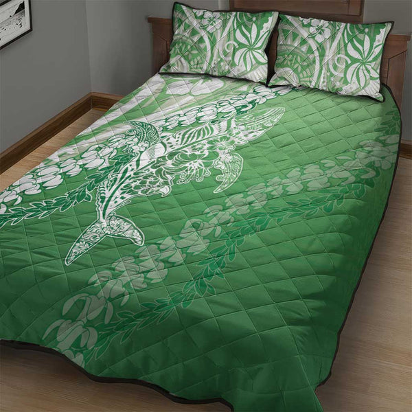Hawaii Quilt Bed Set Kanaka Maoli Floral Puakenikeni Lei main image 1