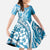 Hawaii Puakenikeni And Maile Lei Family Matching Puletasi and Hawaiian Shirt Blue Polynesian Shark Tattoo DT05