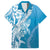 Hawaii Puakenikeni And Maile Lei Hawaiian Shirt Blue Polynesian Shark Tattoo DT05