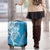 Hawaii Puakenikeni And Maile Lei Luggage Cover Blue Polynesian Shark Tattoo DT05