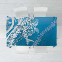 Hawaii Puakenikeni And Maile Lei Tablecloth Blue Polynesian Shark Tattoo DT05
