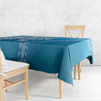 Hawaii Puakenikeni And Maile Lei Tablecloth Blue Polynesian Shark Tattoo DT05