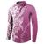 Hawaii Puakenikeni And Maile Lei Button Sweatshirt Pink Polynesian Shark Tattoo DT05
