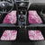 Hawaii Puakenikeni And Maile Lei Car Mats Pink Polynesian Shark Tattoo DT05