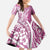 Hawaii Puakenikeni And Maile Lei Family Matching Summer Maxi Dress and Hawaiian Shirt Pink Polynesian Shark Tattoo DT05