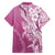 Hawaii Puakenikeni And Maile Lei Hawaiian Shirt Pink Polynesian Shark Tattoo DT05