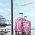Hawaii Puakenikeni And Maile Lei Luggage Cover Pink Polynesian Shark Tattoo DT05