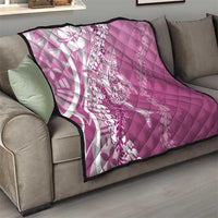 Hawaii Puakenikeni And Maile Lei Quilt Pink Polynesian Shark Tattoo DT05