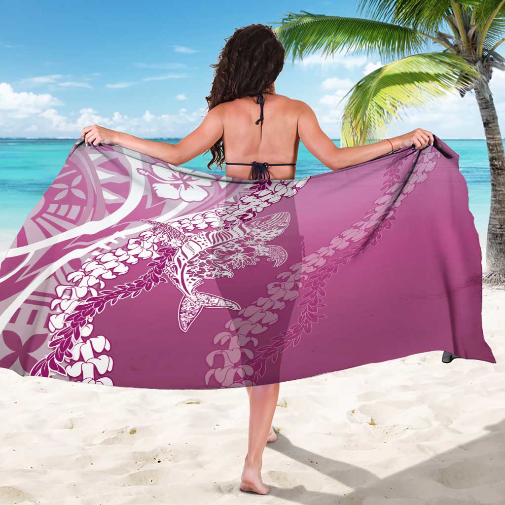 Hawaii Puakenikeni And Maile Lei Sarong Pink Polynesian Shark Tattoo DT05