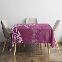Hawaii Puakenikeni And Maile Lei Tablecloth Pink Polynesian Shark Tattoo DT05