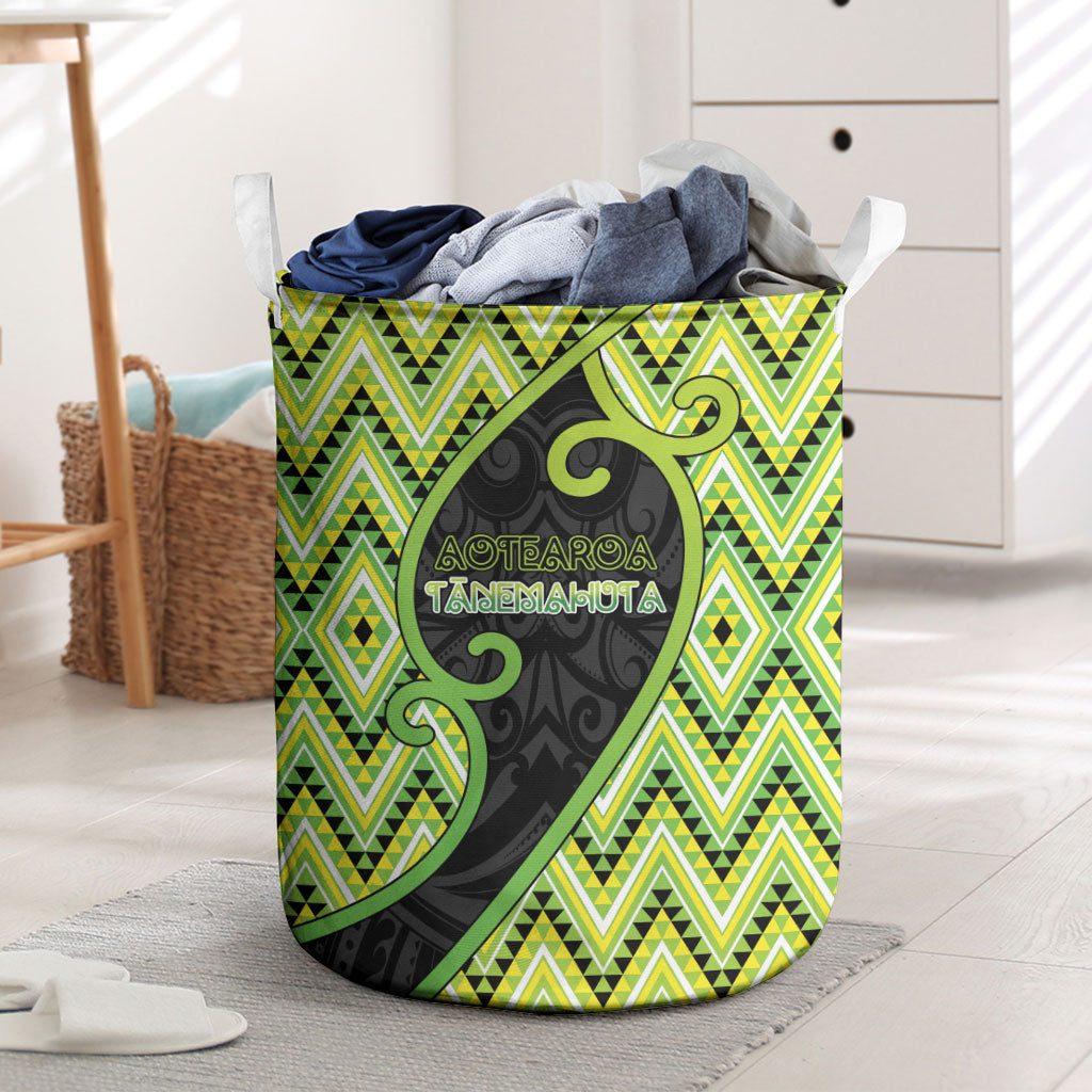 Aotearoa Atua Tanemahuta Laundry Basket God Of Forests Koru Patterns Koru Patterns