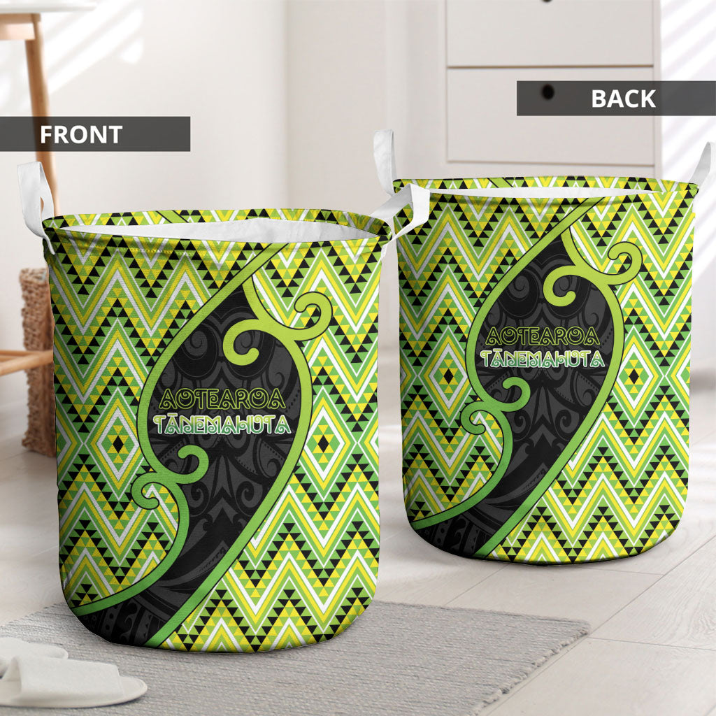 Aotearoa Atua Tanemahuta Laundry Basket God Of Forests Koru Patterns Koru Patterns