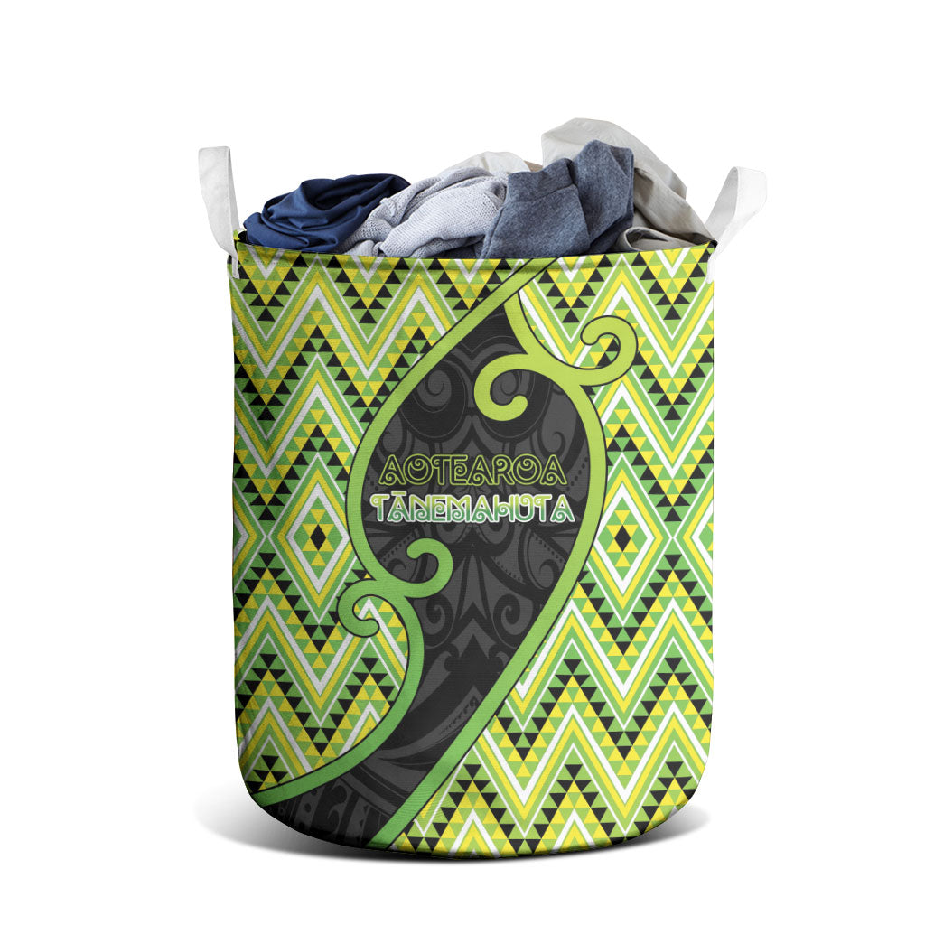 Aotearoa Atua Tanemahuta Laundry Basket God Of Forests Koru Patterns Koru Patterns