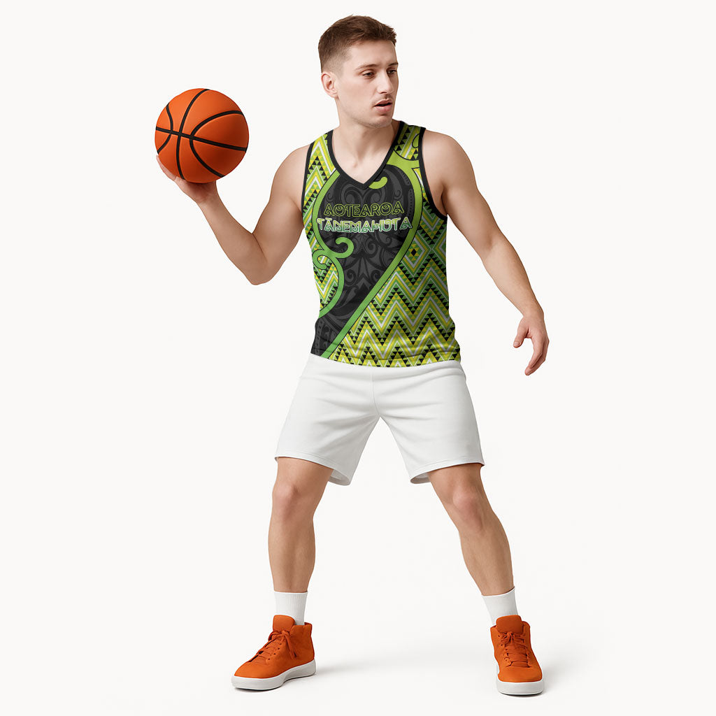 Custom Aotearoa Atua Tanemahuta Basketball Jersey God Of Forests Koru Patterns Koru Patterns