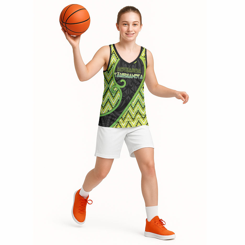 Custom Aotearoa Atua Tanemahuta Basketball Jersey God Of Forests Koru Patterns Koru Patterns
