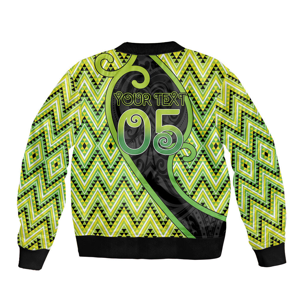 Custom Aotearoa Atua Tanemahuta Bomber Jacket God Of Forests Koru Patterns Koru Patterns