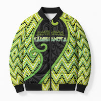 Custom Aotearoa Atua Tanemahuta Bomber Puffer Jacket God Of Forests Koru Patterns Koru Patterns