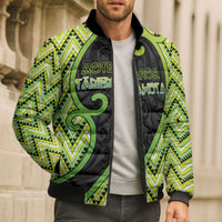 Custom Aotearoa Atua Tanemahuta Bomber Puffer Jacket God Of Forests Koru Patterns Koru Patterns