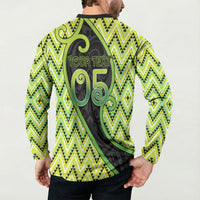 Custom Aotearoa Atua Tanemahuta Button Sweatshirt God Of Forests Koru Patterns Koru Patterns
